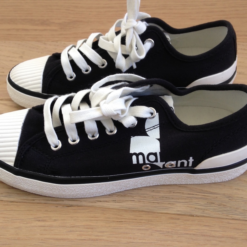 Isabel Marant Black Canvas Binkooh Sneakers